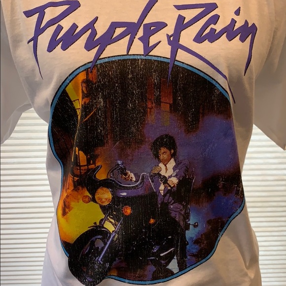 Prince vintage print Purple Rain t-shirt - Picture 1 of 7